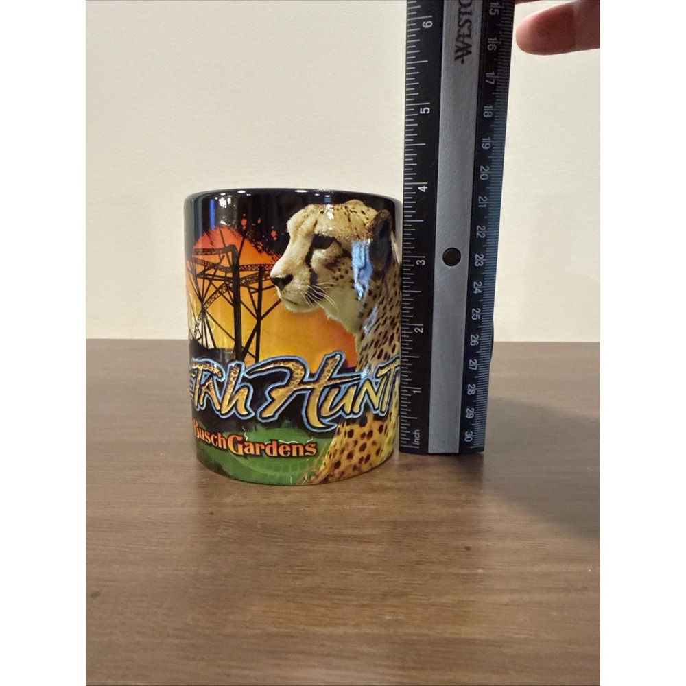 Busch Gardens Cheetah Hunt Roller Coaster Coffee Mug Tampa Florida Souvenier - Picture 8 of 9